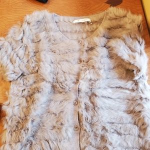 Faux fur cropped top